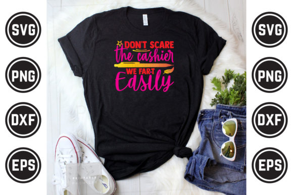 Cashier SVG T-Shirt Design 01: Graphics & Print Templates