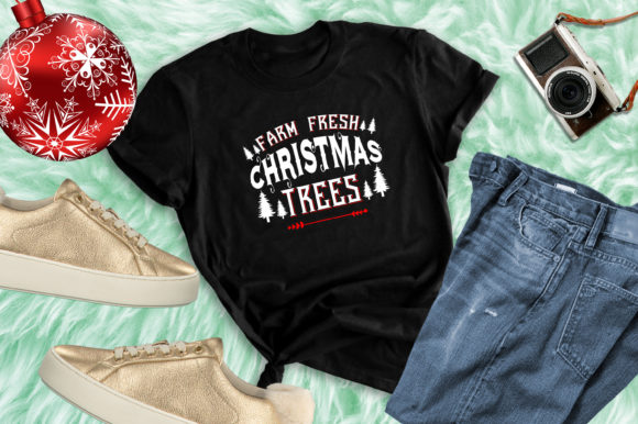 Farm Fresh Christmas Trees SVG Graphics & Print Templates