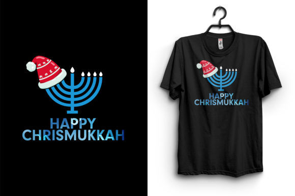 HAPPY CHRISMUKKAH T-Shirt Design Graphics & Print Templates