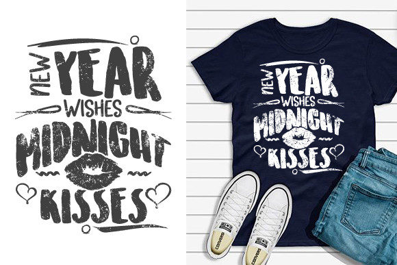 New Year Wishes Midnight Kisses Graphics