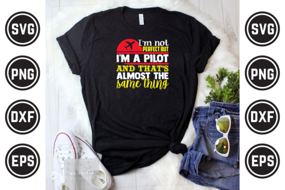 Pilot SVG T Shirt Design 07: Graphics & Print Templates for Handmade Brands