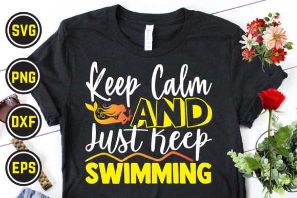 Swimming SVG T-Shirt Design 09: Graphics & Print Templates