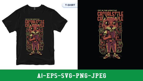 T-shirt Design - CASUALSTYLE Graphics & Print Templates
